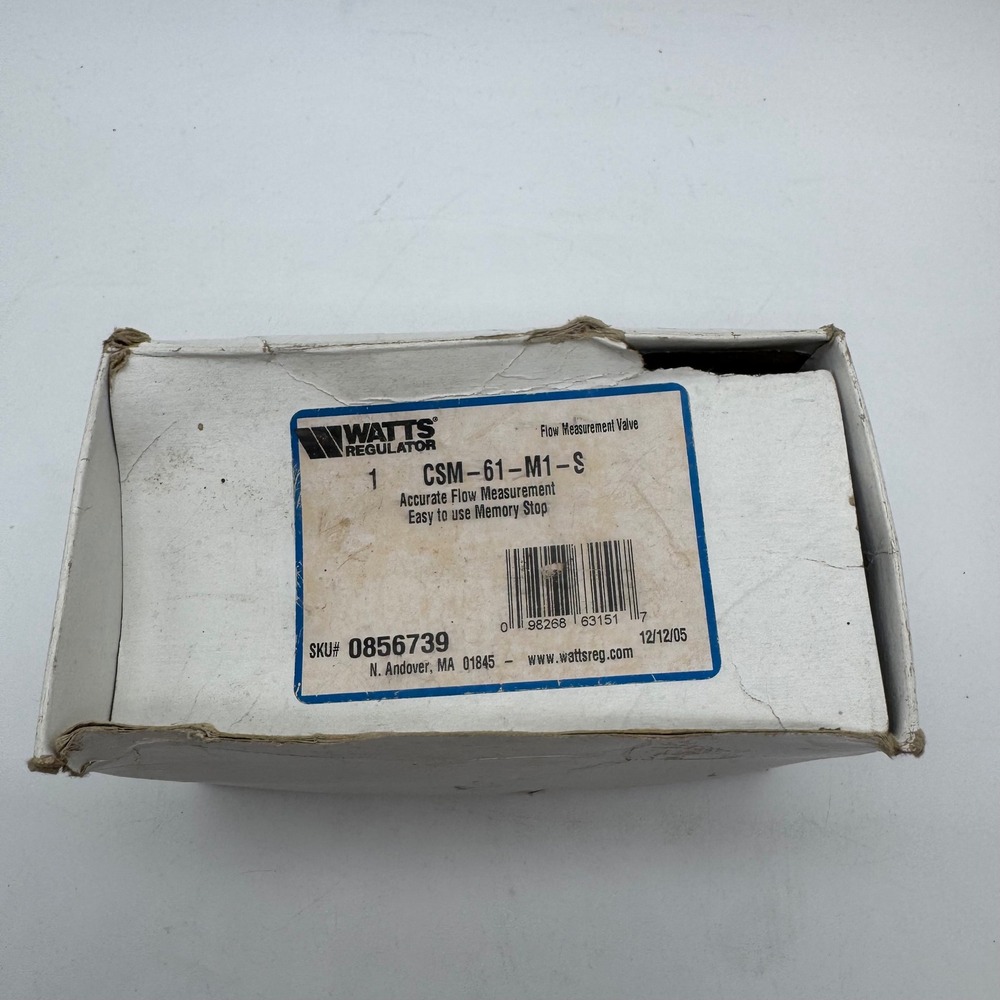 Watts Regulator CSM-61-M1-S Flow Measurement Valve Brass‎ Balancing 0856739 NEW